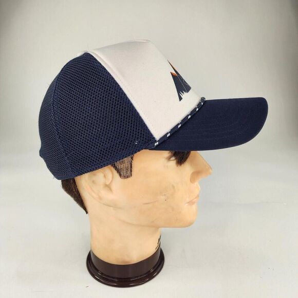 Mammut Crag Cap Hat Logo Trucker Mesh Back Size S/M Outdoors Navy SnapBack - Picture 3 of 8